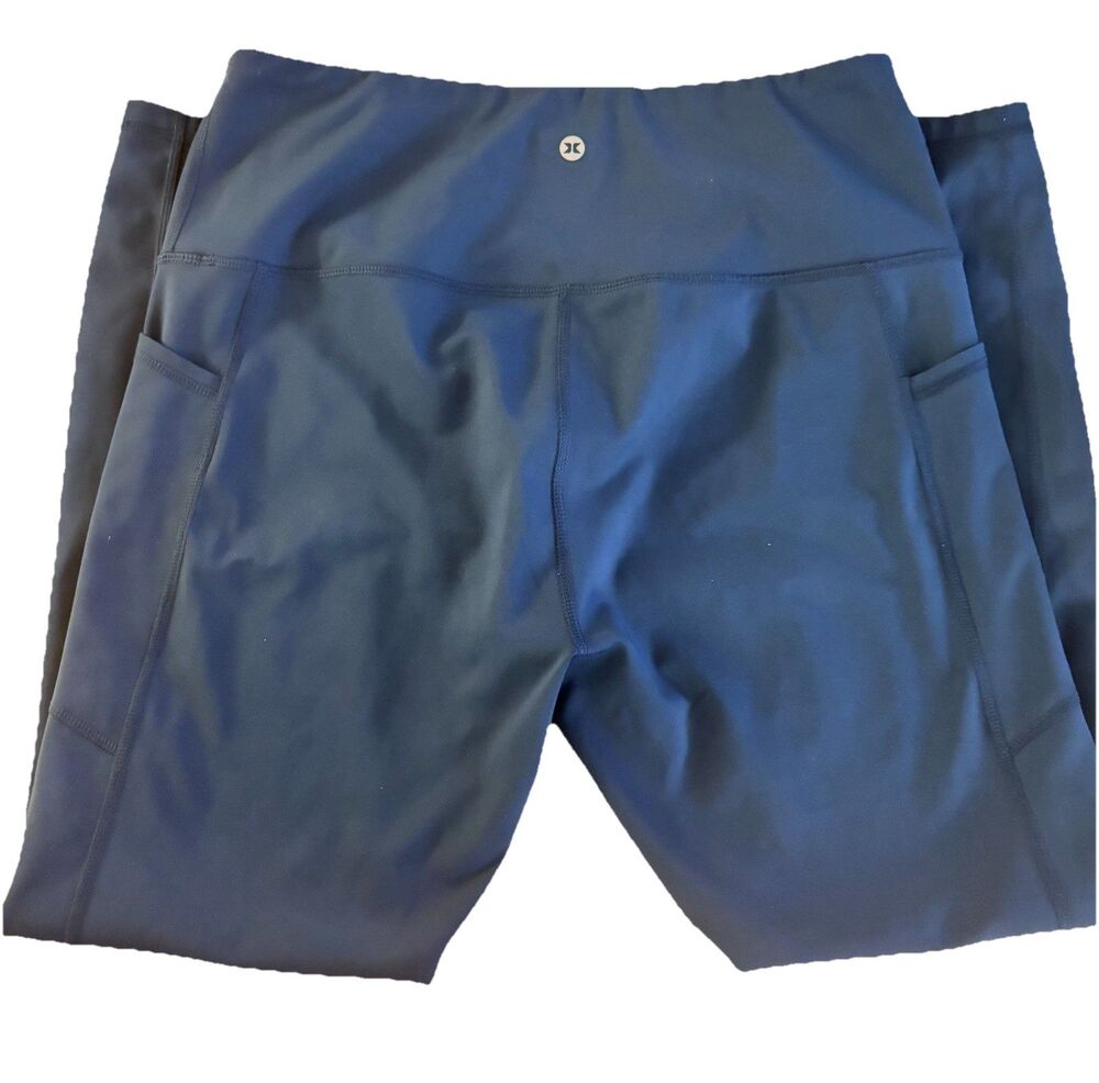 RBX Women’s Pull-On Leggings w/ Pockets Stretch Solid Blue Size L